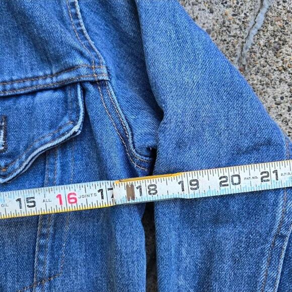 Vtg 80s LEVI'S Type 3 Medium Wash Flannel Lined Denim Jacket XS Fit USA Made - Picture 5 of 6